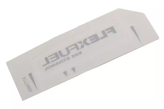 22897774 - Body: Fuel Label for Buick: LaCrosse, Regal | Cadillac: ATS | Chevrolet: Avalanche, Equinox, Impala, Silverado 1500, Silverado 1500 LD, Silverado 2500 HD, Silverado 3500 HD | GMC: Sierra 1500, Sierra 1500 Limited, Sierra 2500 HD, Sierra 3500 HD, Terrain Image