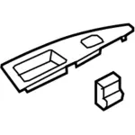 HS7Z14528BA - Body: Switch Bezel for Ford: Fusion, Police Responder Hybrid, SSV Plug-In Hybrid Image