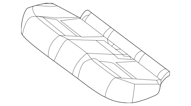 2139201310 - Rear Seat: Outer Cover, Rr Seat Cush for Mercedes-Benz Image