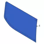 BK3Z6129710R - Body: Rear Glass for Ford: E-Transit, Transit-150, Transit-250, Transit-350, Transit-350 HD Image