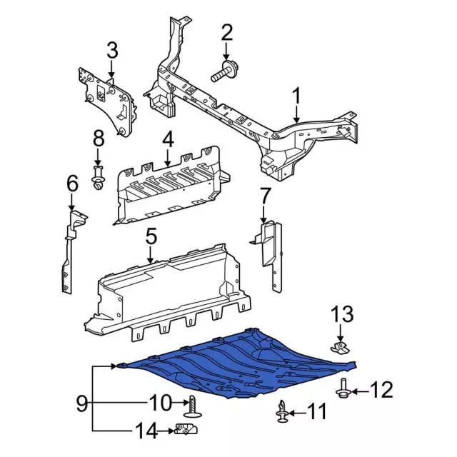 LJ9Z6775B - Body: Under-body Shield for Ford: Mustang Mach-E Image