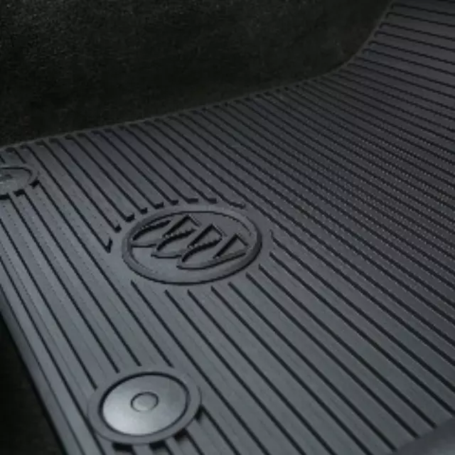 Front and Rear All-Weather Floor Mats in Black with Buick Logo - ACDelco (22759945)