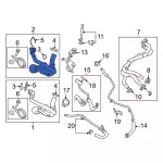 LC3Z8286B - Cooling System: Reservoir Hose for Ford: F-250 Super Duty, F-350 Super Duty Image