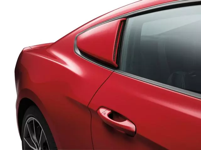 VHR3Z63280B10AC - : Scoops - Quarter Window - Ruby Red for Ford: Mustang Image