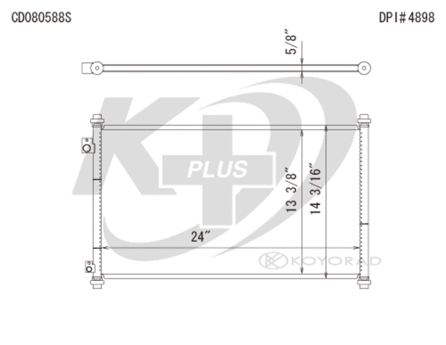 CD080588 - : Koyorad A/C Condenser for Koyo Image