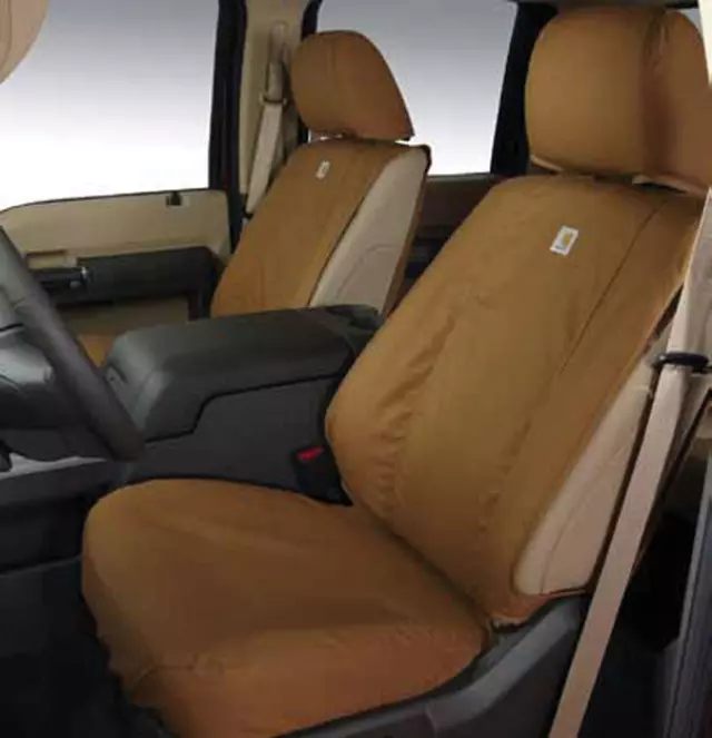 VBC3Z2663812C - Interior: Carhartt Seat Covers By Covercraft, Brown for Ford: E-350 Super Duty, E-450 Super Duty, F-250 Super Duty, F-350 Super Duty, F-450 Super Duty, F-550 Super Duty Image