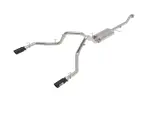 4933127B - : Vulcan Series 3 IN 304SS Cat-Back Exhaust System Dual Rear Exit w/ Black Tips for aFe Power Image