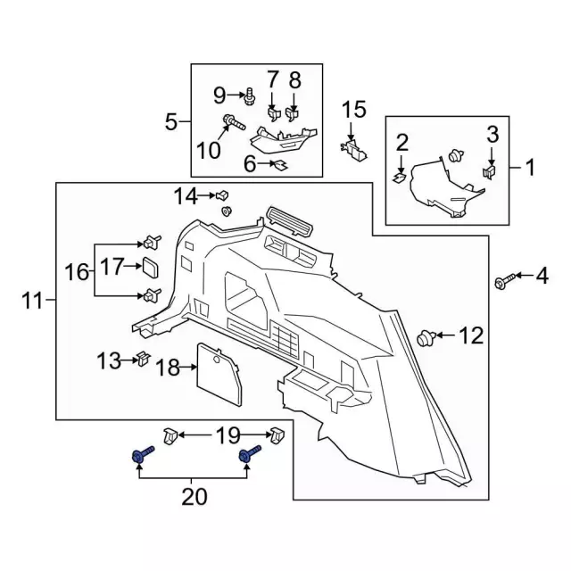 Tie Down Hook Screw - Ford (W722824-S439)