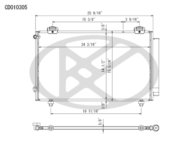 CD010305 - Air Conditioning &amp; Heat: Koyorad A/C Condenser for Koyo Image