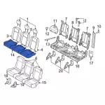 LK4Z9963804VD - Body: Cushion Cover for Ford: Transit-150, Transit-250, Transit-350, Transit-350 HD Image