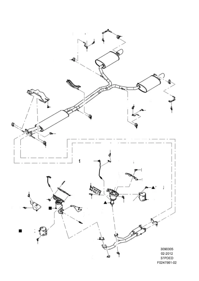 BL3Z9F472A - Emission System: Upper Oxygen Sensor for Ford Image