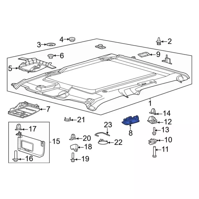 ML3Z13776AC - : Reading Lmp Assembly for Ford: F-150, F-150 Lightning, F-250 Super Duty, F-350 Super Duty, F-450 Super Duty Image
