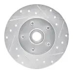 63152002R - : DFC Brake Rotor - Drilled and Slotted - Silver for DYNAMIC FRICTION Image