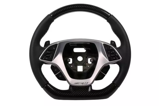 84452661 - : Jet Black Steering Wheel with Light Gray Stitching for GM Image
