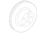 220421111264 - Brakes: Brake Disc for Mercedes-Benz: CL500, CL55 AMG, S55 AMG Image