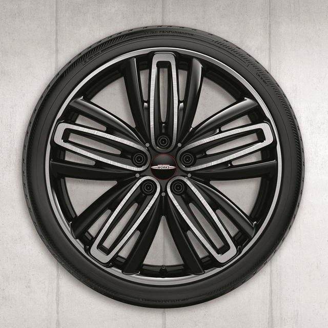 36136857149 - : Wheel Center Cap With Chrome Ring for Mini: Cooper, Cooper ALL4, Cooper S, Cooper S ALL4, Cooper SE, Cooper SE ALL4, JCW ALL4 Image