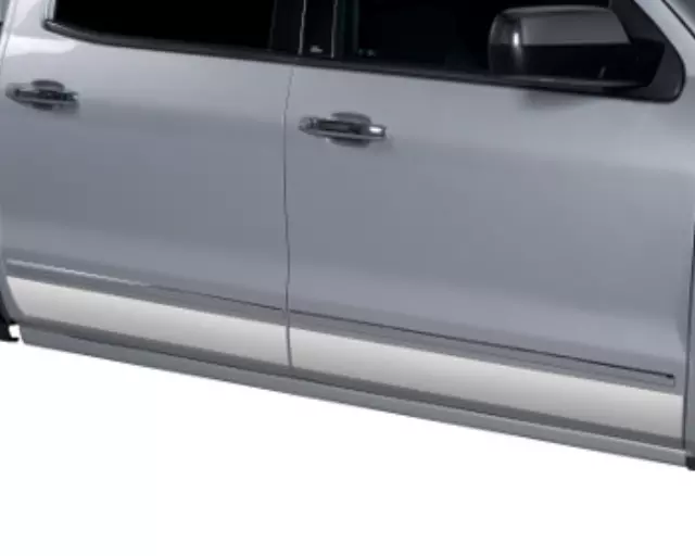 19417433 - Exterior: Stainless Steel Rocker Panels - Regular Cab for Chevrolet: Silverado 1500, Silverado 1500 LTD | GMC: Sierra 1500, Sierra 1500 Limited Image