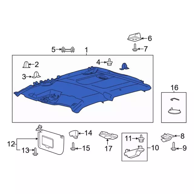 ML3Z1851944BJ - Body: Headliner for Ford Image