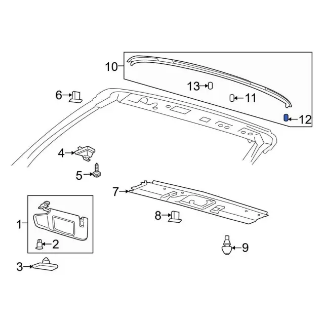 W715801S439 - : Bumper Grille Clip for Ford Image