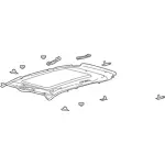 FT4Z5851916GD - Body: Headliner for Ford Image