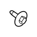 N805737S439 - Body: Fender Lower Bolt for Ford: F-250 Super Duty, F-350 Super Duty, F-450 Super Duty Image