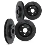 800474012 - : DFC Brake Rotors - Drilled &amp; Slotted - Black for DYNAMIC FRICTION Image