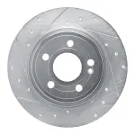 63163184L - : DFC Brake Rotor - Drilled and Slotted - Silver for DYNAMIC FRICTION Image