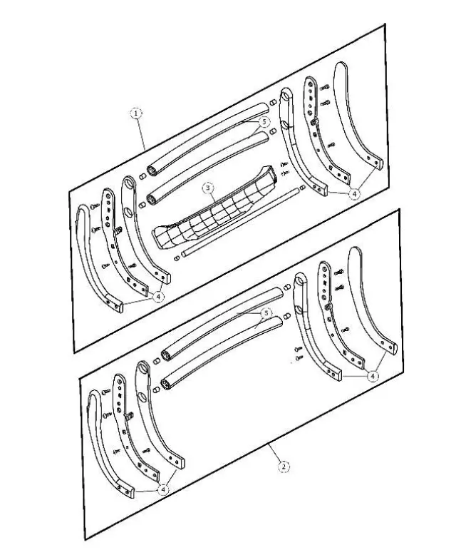 82206478 - Mopar Accessories - Component Parts: Grille Guard Kit for Dodge: Dakota, Durango Image