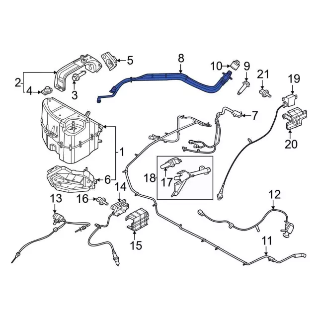 PC3Z5J232B - Emission System: Filler Pipe for Ford: F-250 Super Duty, F-350 Super Duty, F-450 Super Duty Image