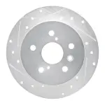 63176152L - : DFC Brake Rotor - Drilled and Slotted - Silver for DYNAMIC FRICTION Image