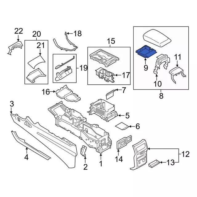 LT4Z5804567BA - Body: Tray for Ford: Edge Image