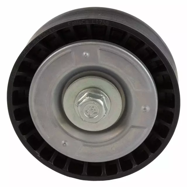 DS7Z8678A - Cooling System: Idler Pulley for Ford: Edge, Escape, Explorer, Focus, Fusion, Mustang, Special Service Police Sedan, Taurus, Transit Connect | Lincoln: MKC, MKT, MKZ Image