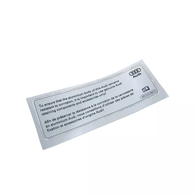 4E0010555G - : Label for Audi: A8, A8 Quattro Image