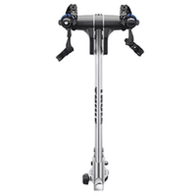 19366638 - Cargo Management: Hitch 2-bicycle Carrier W\\/lock By Thule for Buick: Enclave, Encore, Envision, Regal Sportback, Regal TourX, Verano | Cadillac: Escalade, Escalade ESV, SRX, XT4, XT5, XT6 | Chevrolet: Blazer, Bolt EV, Camaro, City Express, Colorado, Cruze, Cruze Limited, Equinox, Express 2500, Express 3500, Express 4500, Silverado 1500, Silverado 1500 LD, Silverado 2500 HD, Silverado 3500 HD, Sonic, Spark, Suburban, Suburban 3500 HD, Tahoe, Trailblazer, Traverse, Trax, Volt | GMC: Acadia, Acadia Limited, Canyon, Savana 2500, Savana 3500, Savana 4500, Sierra 1500, Sierra 1500 Limited, Sierra 2500 HD, Sierra 3500 HD, Terrain, Yukon, Yukon XL Image