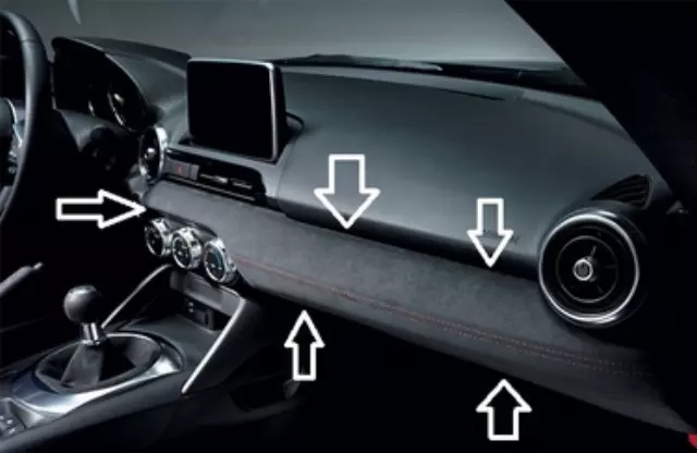 NF8AV1170 - Interior: Alcantara Instrument Panel Lower Trim for Mazda Image