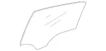 2127352910 - Rear Doors: Glass Pane for Mercedes-Benz: E250, E350, E400, E550, E63 AMG Image