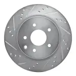 63167055L - : DFC Brake Rotor - Drilled and Slotted - Silver for DYNAMIC FRICTION Image