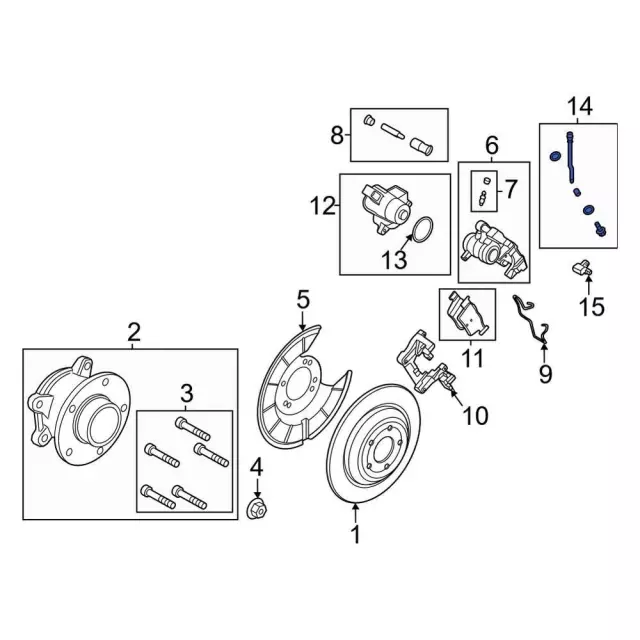 Hose Assembly Brake - Ford (LX6Z-2282-J)