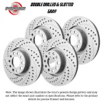 KTFRRSG010122 - : SP Performance Rotors, Double Drilled &amp; Slotted, Grey Zinc Coated, Kit for SP Performance Image