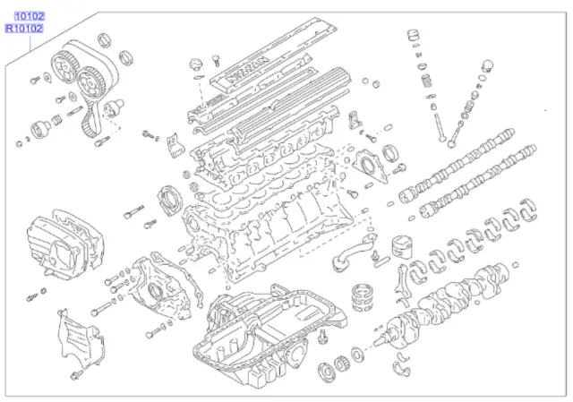 1010224U50 - : Engine, Bare. for Nissan: GT-R Image