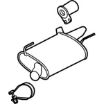 AR3Z5230S - : Muffler for Ford: Mustang Image