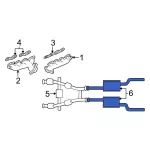 3R3Z5230MTL - Exhaust: Muffler &amp; Pipe for Ford: Mustang Image