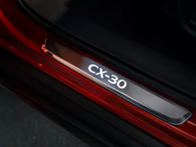 DFR5V1370A - Exterior: 2020-2021 Mazda CX-30 Illuminated Door Scuff Sill Trim Plates Stainless Steel Set Of 4 for Mazda: CX-30 Image