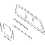 4L3Z15420A26AA - : Back Glass for Ford Image