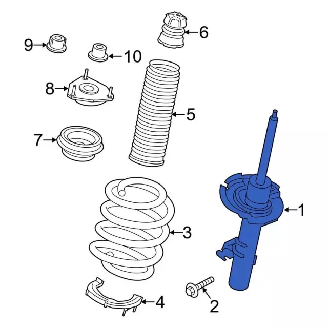 Suspension Strut - Ford (LK4Z-18124-AG)