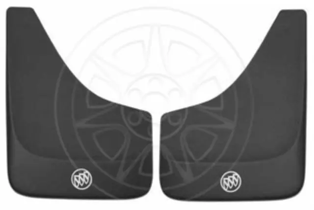 19213386 - Exterior: Rear Flat Splash Guards in Black with Buick Logo for Buick: Century, LaCrosse, LeSabre, Lucerne, Park Avenue, Regal Image