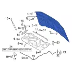 LC3Z16612C - Body: Hood for Ford: F-250 Super Duty, F-350 Super Duty, F-450 Super Duty Image