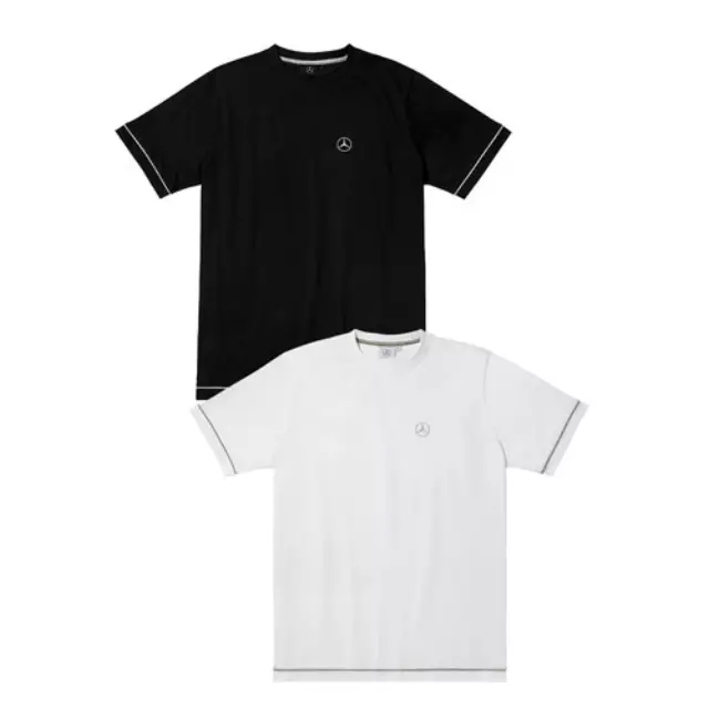 144412705 - : Mer Mens Pima Cotton T-Shirt (AMBM715 Wh for Mercedes-Benz Image