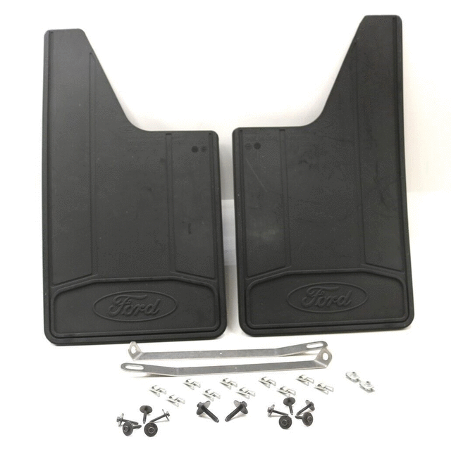 PC3Z16A550AA - : 2023-2024 Ford - Black Molded Front Pair With Ford Oval Splash for Ford: F-250 Super Duty Image