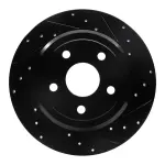 63342004R - : DFC Brake Rotor - Drilled and Slotted - Black for DYNAMIC FRICTION Image